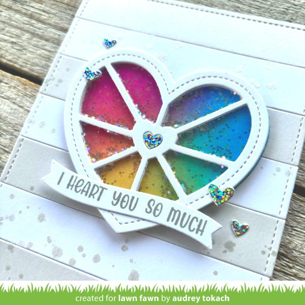 stitched happy heart geo frame add-on Online - Image 2