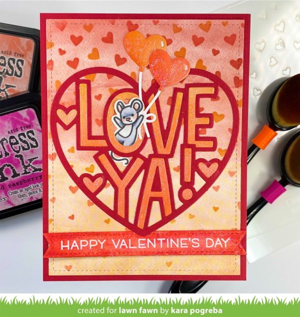 falling hearts stencils Online - Image 5