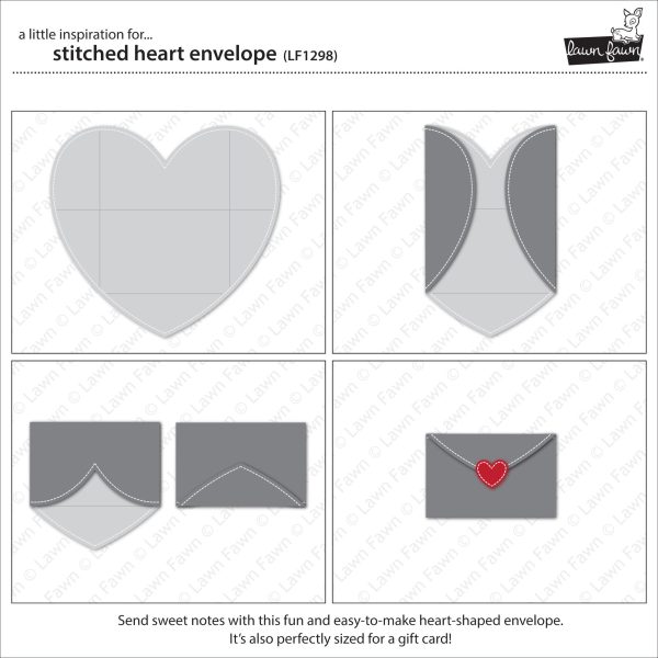 stitched heart envelope on Sale - Image 2