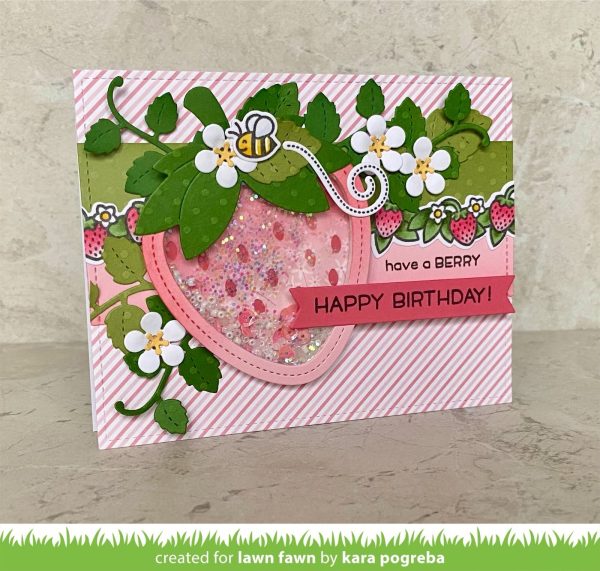 stitched strawberry frame Online - Image 4