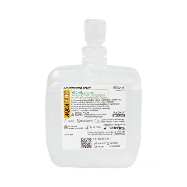 Aquapak Prefilled Nebulizer, 440 mL, with 0.45% Saline on Sale