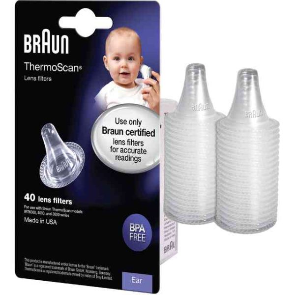 Braun Thermoscan Ear Thermometer Lens Filters, 40 ct For Discount