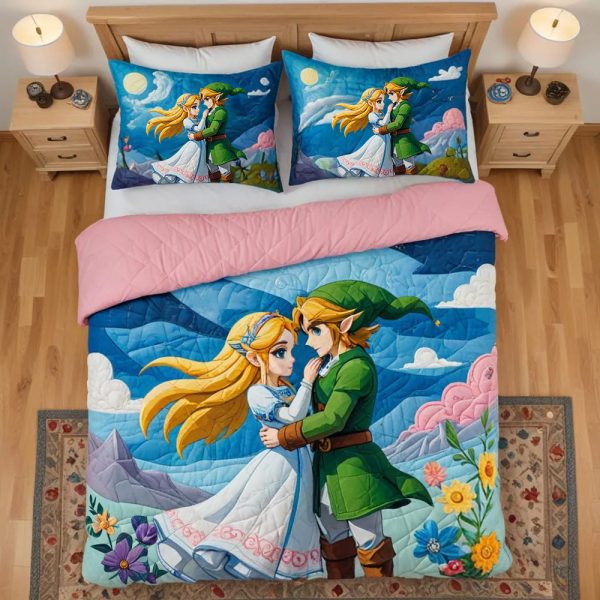 Personalized Gifts For Adventure Game Loving Couple Lover Quilt Bedding Set 04qhtn220125 For Discount