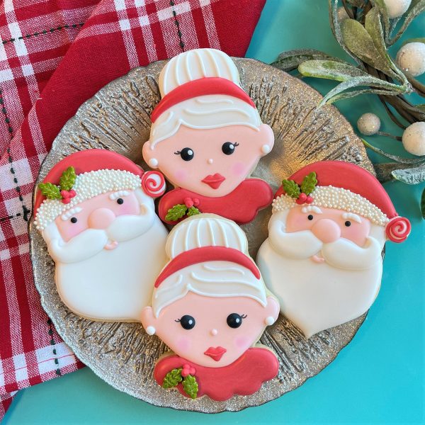 Mrs. Claus Face Whimsical Cookie Cutter by The Flour Box Online now - Image 3